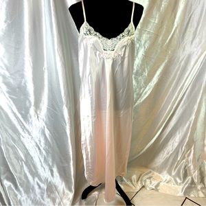 Intimo Amore Vintage Coquette Girl Ballet Pink Lace Slip Dress - Large